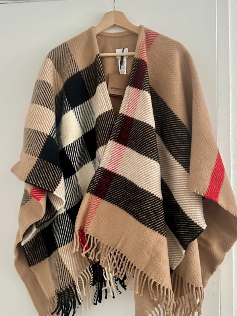 Burberry Mega Checkered Wool and Cashmere Poncho
